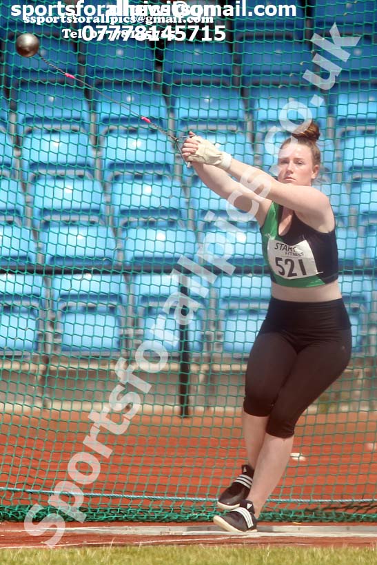 Womens under-20s hammer, Northern Senior and Under-20s Champs., Sports City, Manchester. Photo: David T. Hewitson/Sports for All Pics